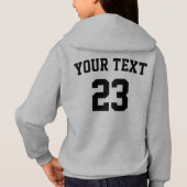 Name, Spielername und Nummer des Softballteams Hoodie (Rückseite)