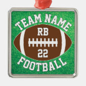 Name, Spielernummer und Anfangsbezeichnung des Fuß Ornament Aus Metall (Vorne)