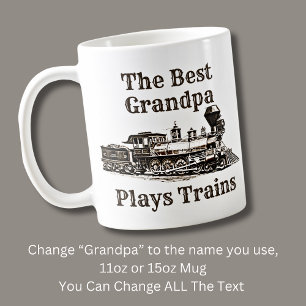 Name spielt Dampfzug Großvater Großvater hinzuf Kaffeetasse