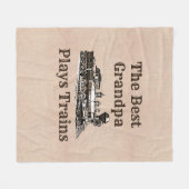 Name spielt Dampfzug Großvater Großvater hinzufüge Fleecedecke (Vorderseite (Horizontal))