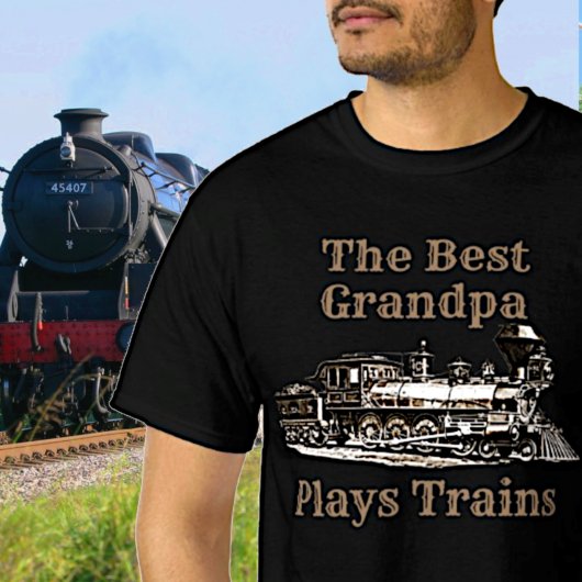 Name spielt Dampfzug Großvater Großvater hinzufüge T-Shirt