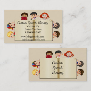 Name-Sprache-Therapie scherzt Cartoon Visitenkarte