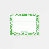 Name:  St Patrick's Green Random Kleeblatt Muster Post-it Klebezettel (Vorderseite)