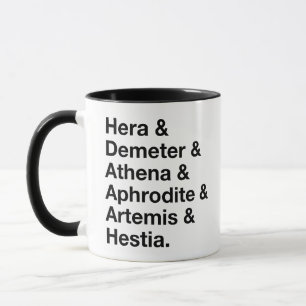 Name Stack der zwölf Götter der griechischen Mytho Tasse