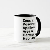 Name Stack der zwölf Götter der griechischen Mytho Tasse (VorderseiteRechts)