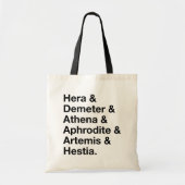 Name Stack der zwölf Götter der griechischen Mytho Tragetasche (Vorne)