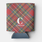 Name, Stewart Tartan Kariert 12oz Dosenkühler (Vorderseite)