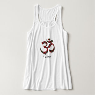 Name Stewart Tartan Om Bella+Leinwand Yoga Tank To Top