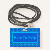 Name-Stil Ausweis (Rückseite mit Schlüsselband)