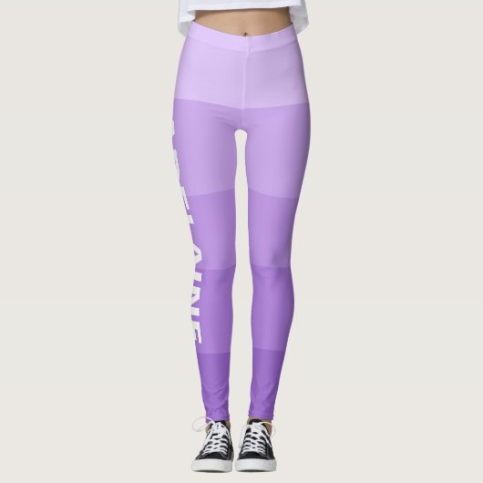 Name | Stilvolle 5 Amethyst Shades Blocks Leggings (Vorderseite)