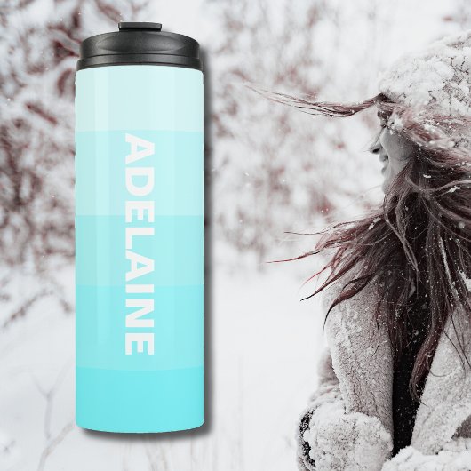 Name | Stilvolle 5 Electric Blue Shades Blocks Thermosbecher