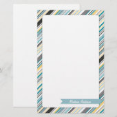 Name-Streifen-Briefpapier Briefpapier (Vorne/Hinten)