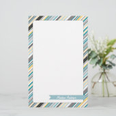 Name-Streifen-Briefpapier Briefpapier (Stehend Vorderseite)