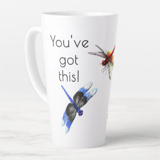 Name, Stylisch 'Du schaffst das!' Libelle groß Milchtasse