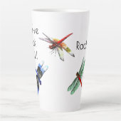 Name, Stylisch 'Du schaffst das!' Libelle groß Milchtasse (Vorderseite)
