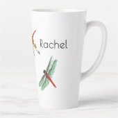 Name, Stylisch 'Du schaffst das!' Libelle groß Milchtasse (Rechts)