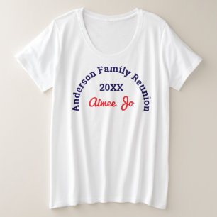 Name    Stylisches passendes Familientreffen Weiß Große Größe T-Shirt