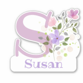 Name Susan mit dem Letter S Sticker Cut-Out