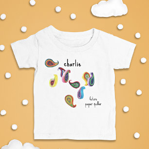 Name, Süße Bunte Zukunft Papier Quiller Baby T-shirt