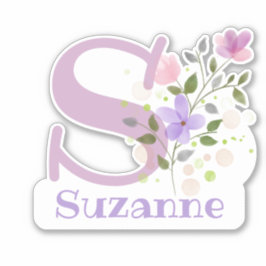 Name Suzanne mit dem Letter-S-Sticker-Ausschneiden Aufkleber