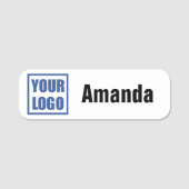 Name-Tag-Abzeichen-Vorlage für Firmenlogos Namensschild (Vorderseite)