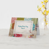 Name Tag altes Steppmuster mit Heftrahmen Karte (Gelbe Blume)