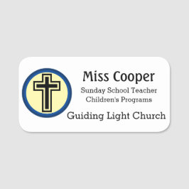 Name Tag Cross or Your Logo Custom Church Badge Namensschild