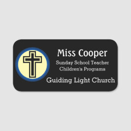 Name Tag Cross or Your Logo Custom Church Badge Namensschild