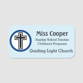 Name Tag Cross or Your Logo Custom Church Badge Namensschild
