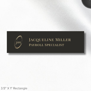 Name-Tag der Business-Monogramm Namensschild