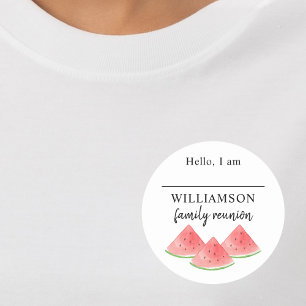 Name-Tag der Wiedersehen der Familie Runder Aufkleber