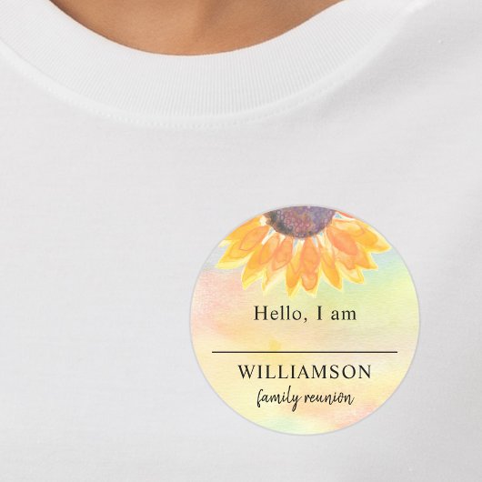 Name-Tag der Wiedersehen der Familie Runder Aufkleber