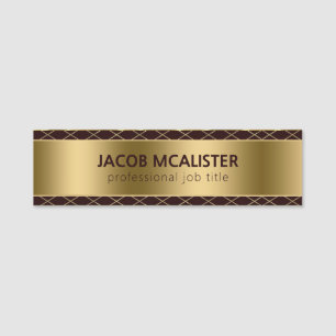 Name-Tag für Gold-Hintergrund und überschritten Li Namensschild