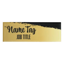 Name-Tag für Schwarz und Gold Namenschild