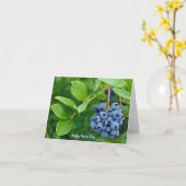 Name Tag Heidelbeerchen auf Busch Karte (Gelbe Blume)