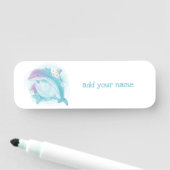 NAME TAG : KINDERGEBURTSTAGE : ZWEI DOLPHINEN NAMENSSCHILD (Beispiel)