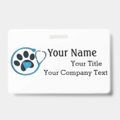 Name-Tag mit dem Veterinär-Logo Benutzerdefinierte Ausweis (Vorderseite)