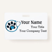Name-Tag mit dem Veterinär-Logo Benutzerdefinierte Ausweis (Vorderseite)