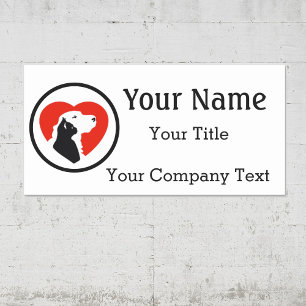Name-Tag mit dem Veterinär-Logo Benutzerdefinierte Namensschild