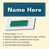 Name Tag mit Magnethalter Namenschild