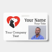 Name-Tag mit Veterinär-Logo-FOTO-ID Ausweis (Vorderseite)