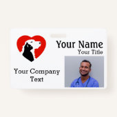 Name-Tag mit Veterinär-Logo-FOTO-ID Ausweis (Vorderseite)