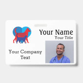 Name-Tag mit Veterinär-Logo-FOTO-ID Ausweis (Vorderseite)