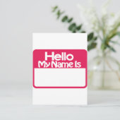 Name-Tag Postkarte (Stehend Vorderseite)
