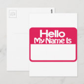 Name-Tag Postkarte (Vorne/Hinten)