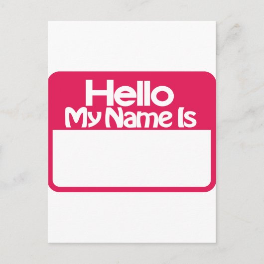 Name-Tag Postkarte (Vorderseite)