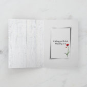 Name Tag Roter Mohn Blume Karte (Innenseite)