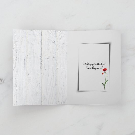 Name Tag Roter Mohn Blume Karte (Innenseite)