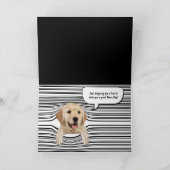 Name Tag schwarz-weiße Streifen Karte (Innenseite)