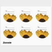 Name Tag Sonnenblumenaufkleber Runder Aufkleber (Blatt)